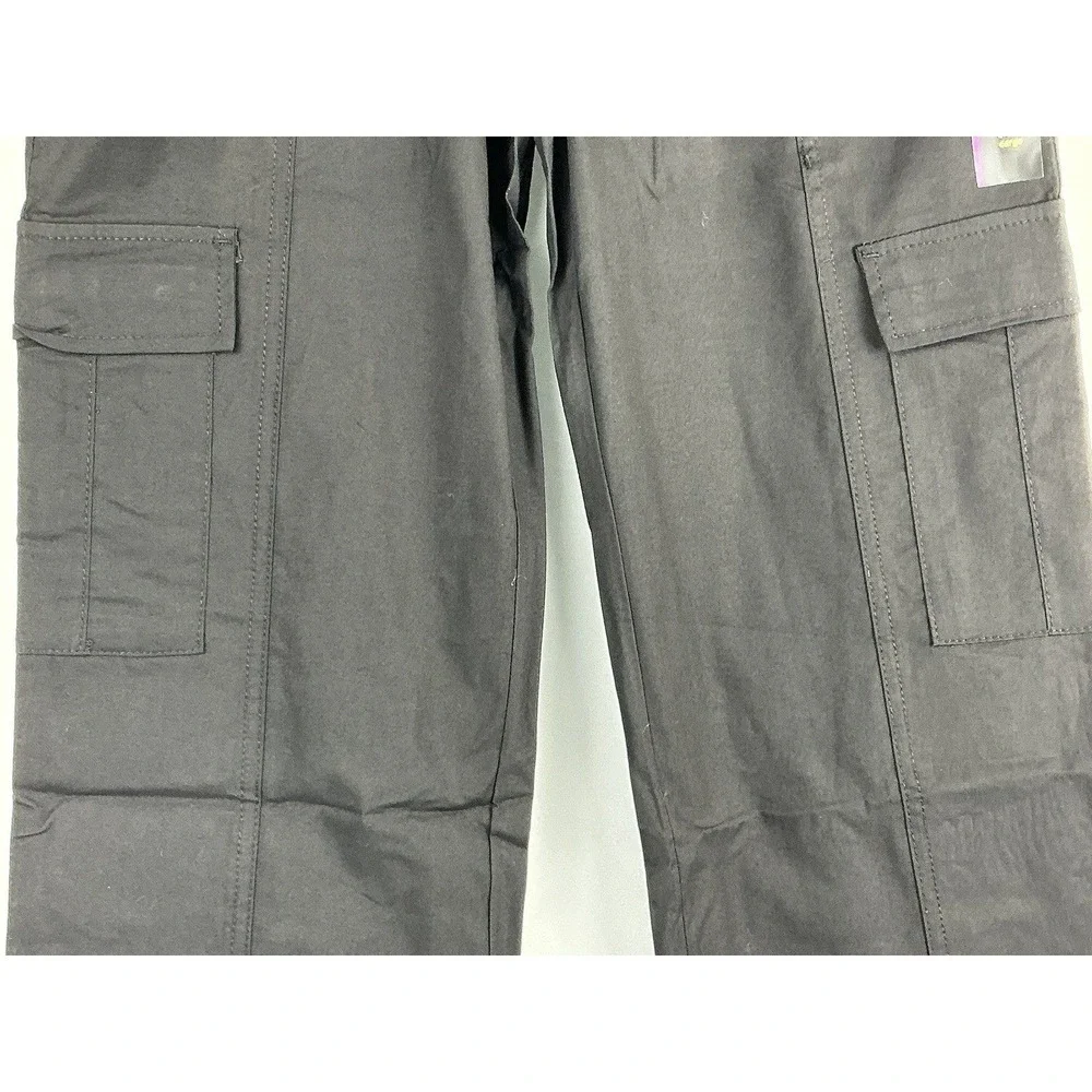 Art Class Girls XL 14 Outfit‎ Set Gray Waffle Knit Top Black Cargo Pants NWT